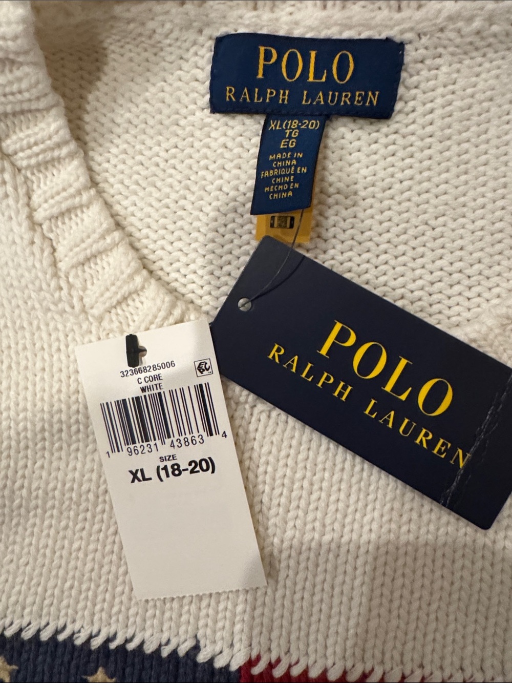 Polo Ralph Lauren Iconic American Flag Cotton Sweater - Picture 6 of 11